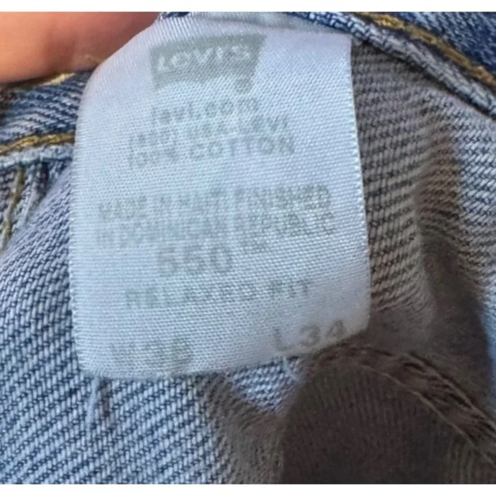 Levi's Men's Jeans‎ Vintage 550 Relaxed Fit Straight Denim Light Wash Blue 38X33